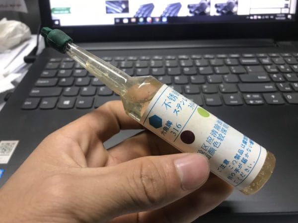 Thuốc Thử Inox 304 và Inox 316 - Ảnh 2