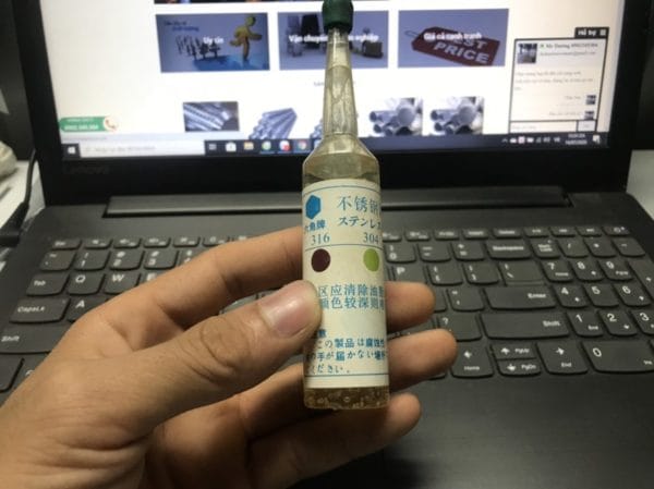 Thuốc thử inox 304 và inox 316