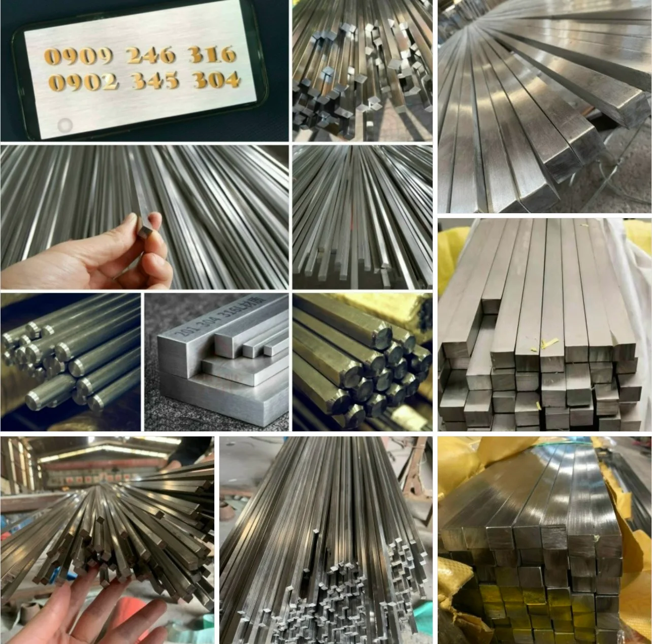 Inox Vuông Đặc 303 14mm