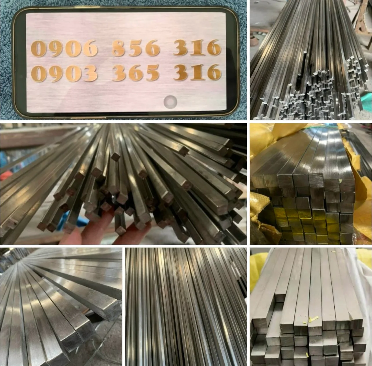 Vuông Đặc Inox 45mm