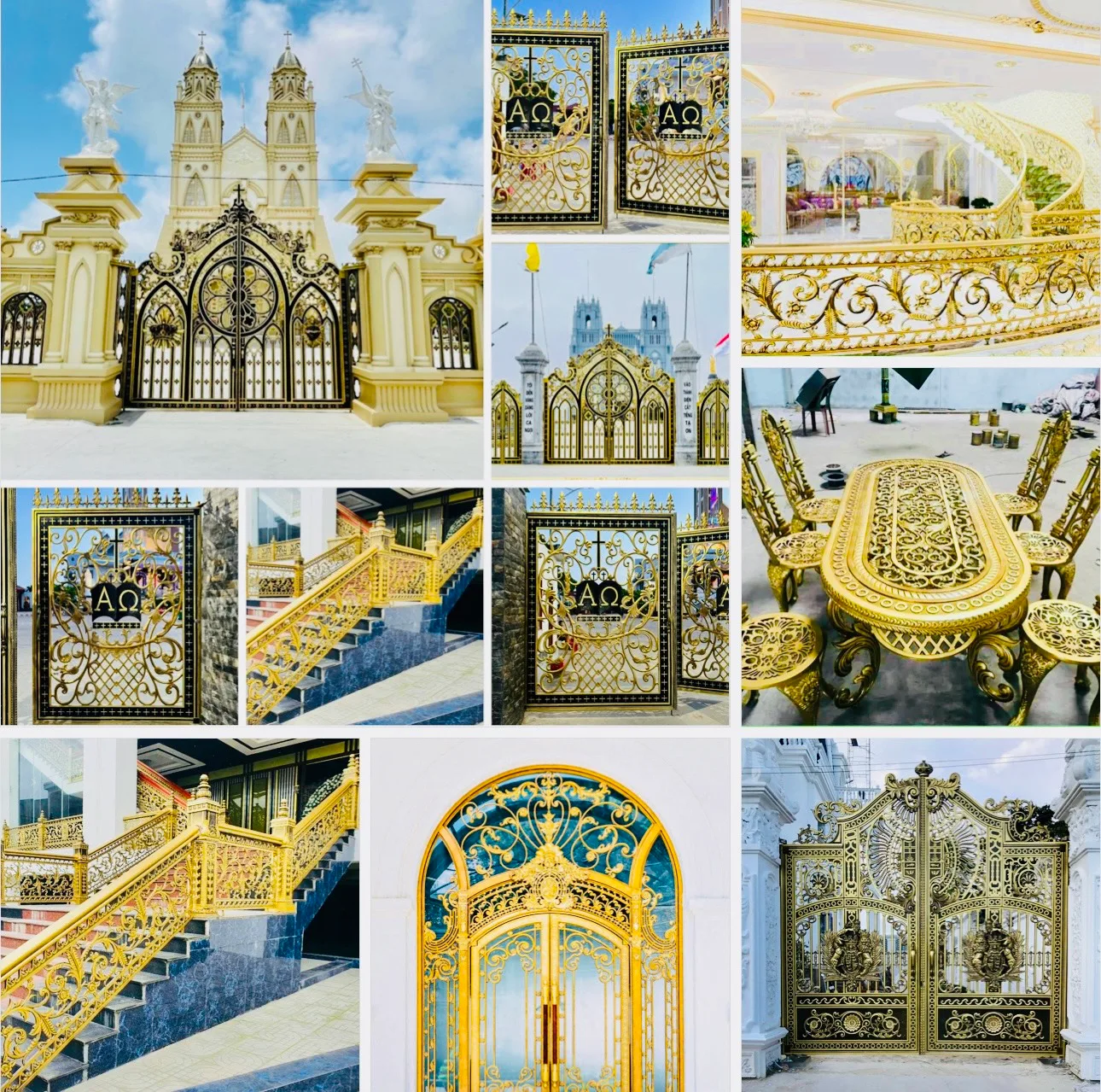 cửa cổng nhôm đúc đẹp